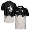 Custom Name Father and Daughter Art Love You Dad Men's Polo Shirt S-5XL