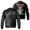 Customize Freemason Reindeer Paint Black Bomber Jacket S-5XL