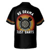 Custom Name Darts Quote No Drama Just Darts Black Hawaiian Shirt S-5XL