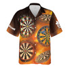 Custom Name Darts Dartboard Yellow Heat Black Hawaiian Shirt S-5XL, For Friend