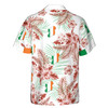 Custom Name Ireland Flag Floral White Hawaiian Shirt S-5XL, Gift For Friend