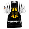 Custom Name Germany Flag Coat Of Arms Eagle Black White 3D T-Shirt S-5XL