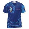 Custom Name Guam Flag Coat Of Arms Patriotic Culture Blue 3D T-Shirt S-5XL