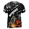 Custom Name Mechanic And Welder Black White 3D T-Shirt S-5XL