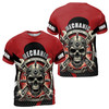 Custom Name Mechanic And Machinery Skull Screws Metal Black Red 3D T-Shirt S-5XL