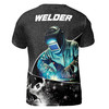 Custom Name Welder Multiple Welding Spark Industrial Art Gray 3D T-Shirt S-5XL