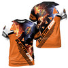 Custom Name Electrician Lightning And Thunder Orange 3D T-Shirt S-5XL