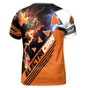 Custom Name Electrician Lightning And Thunder Orange 3D T-Shirt S-5XL