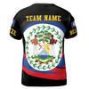 Custom Team Name Belize Sub Umbra Floreo Swirl Red Blue Black 3D T-Shirt S-5XL