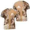 Custom Name Carpenter Saw Woodworking Camo Pattern Brown 3D T-Shirt S-5XL