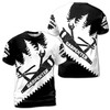 Custom Name Carpenter Saw Trees Tools Pattern Black White 3D T-Shirt S-5XL