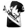 Custom Name Carpenter Saw Trees Tools Pattern Black White 3D T-Shirt S-5XL