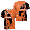 Custom Name Carpenter Woodworking Construction Black Orange 3D T-Shirt S-5XL
