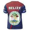 Custom Name Belize Flag Coat Of Arms Red Blue 3D T-Shirt S-5XL, Gift For Friend