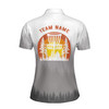 Custom Team Name Disc Golf Roots Forest White Gray Women's Polo Shirt S-5XL