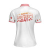 Customize Name Mom Heart Flowers Stars Maternal Love White Women's Polo Shirt S-5XL