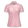 Custom Name Mom Cute Icons Design Pink Women's Polo Shirt S-5XL
