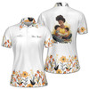 Custom Name Mom Love Mom Floral Pattern White Women's Polo Shirt S-5XL, For Mom