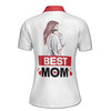 Custom Name Mom Baby Quote Best Mom White Red Women's Polo Shirt S-5XL, For Mom