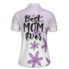 Custom Name Mom Best Mom Ever Floral Purple Women's Polo Shirt S-5XL, For Mom