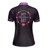 Custom Name Mom Hearts Floral Black Purple Women's Polo Shirt S-5XL, For Mom