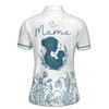Custom Name Mama Mother Child Floral White Women's Polo Shirt S-5XL, For Mom