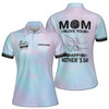 Custom Name Mom Child Love You Blue Pink Women's Polo Shirt S-5XL, For Mom