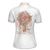Custom Name Mom Thank You Mom Flower Bouquet White Women's Polo Shirt S-5XL