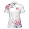 Custom Name Mom And Baby Rose Floral White Women's Polo Shirt S-5XL, For Mom