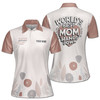 Custom Name Mom Quote World's Best Mom Hands Down White Women's Polo Shirt S-5XL