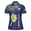 Custom Team Name Pickleball Tattoo Blue Women's Polo Shirt S-5XL, For Friend