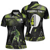 Custom Team Name Pickleball Black Green Women's Polo Shirt S-5XL, For Friend