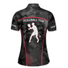 Custom Team Name Pickleball Player Camo Pattern Black Women's Polo Shirt S-5XL