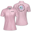 Custom Name Mom Strong Kind Loving Brave Beautiful Pink Women's Polo Shirt S-5XL