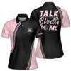 Custom Name Talk Birdie Golf Caro Pink Women's Polo Shirt S-5XL, For Friend