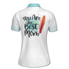 Custom Name Mom Baby You Are The Best Mom White Women's Polo Shirt S-5XL
