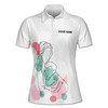 Custom Name Mom Baby Floral Pattern White Women's Polo Shirt S-5XL