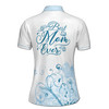 Custom Name Mom Quote Best Mom Ever Vines White Blue Women's Polo Shirt S-5XL