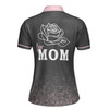 Custom Name Mom Best Mother In The World Black Pink Women's Polo Shirt S-5XL