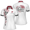 Custom Name Mom Baby Floral Cascade White Women's Polo Shirt S-5XL