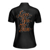 Custom Name Mom Quote Love You Mom Floral Orange Black Women's Polo Shirt S-5XL