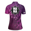 Custom Name Mama Abstract Purple Women's Polo Shirt S-5XL