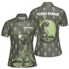 Custom Team Name Golf Skeleton Playing Green Women's Polo Shirt S-5X, For Friend
