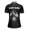 Custom Team Name Darts Throw of Death Black White Women's Polo Shirt S-5X