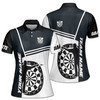 Custom Team Name Darts Player Black White Women's Polo Shirt S-5X, For Friend