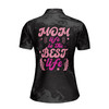 Custom Name Mom Life Best Life Pink Black Women's Polo Shirt S-5XL