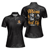 Custom Name Mom Life Best Life Black Women's Polo Shirt S-5XL