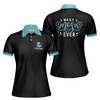 Custom Name Best Mom Ever Blue Black Women's Polo Shirt S-5XL