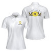 Custom Name Mom Blessed Baby Floral White Women's Polo Shirt S-5XL