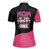Custom Name Mom of The Sweet One Floral Black Pink Women's Polo Shirt S-5XL
